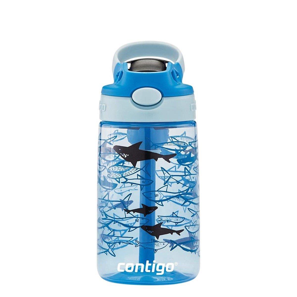 Contigo Gizmo Flip Pro Sharks Tritan Çocuk Suluğu 420ML Açık Mavi