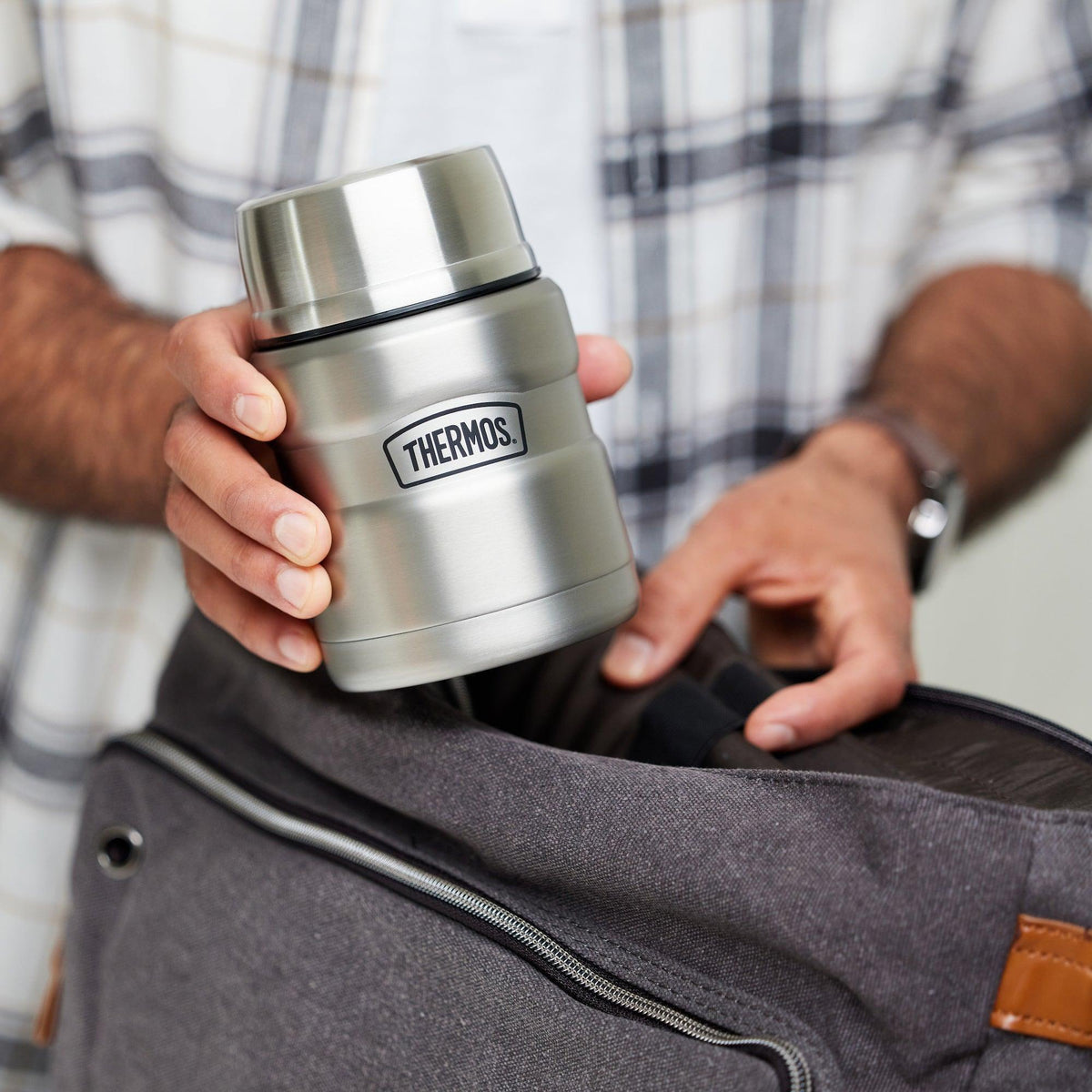 Thermos Çelik Yemek Termosu Mat Gümüş 0.47 L